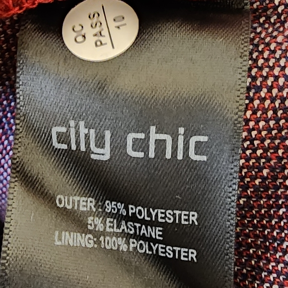 NWT City Chic CCX Plaid Pini Dress Size 14 - Picture 10 of 14